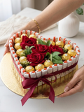 Luxury Rose & Chocolate Gift Box | Premium Ferrero & Kinder Set